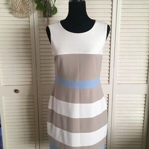 Tommy Hilfiger Color Block Striped Sheath Dress-The One Everyone Loves! Size 10